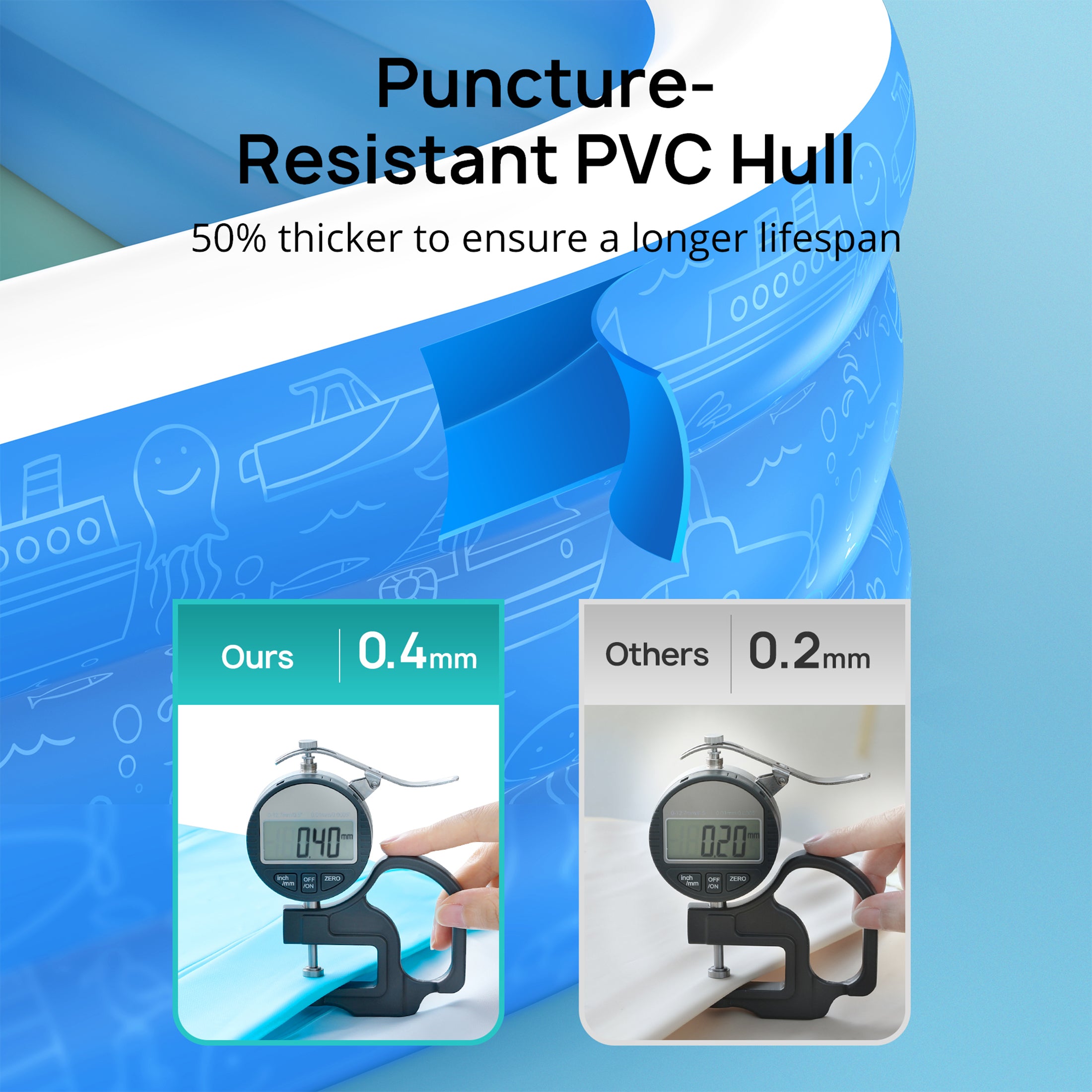 Inflatable Pool for Kids and Adults, 120" X 72" X 22" Oversized Thickened Family Swimming Pool for Toddlers, Outdoor, Garden, Backyard, Summer Water Party