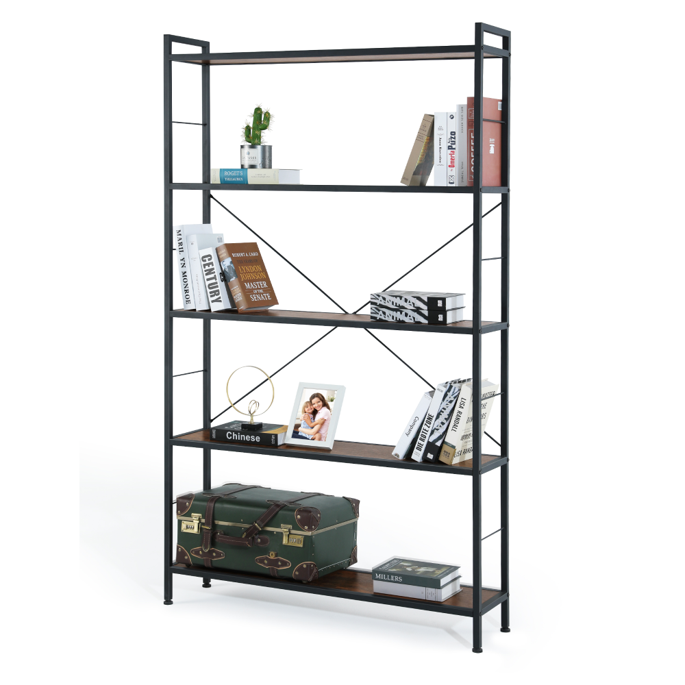 Evajoy HOF001 5-Shelf Bookcase, Modern Freestanding Bookshelf for Storage and Display 2024