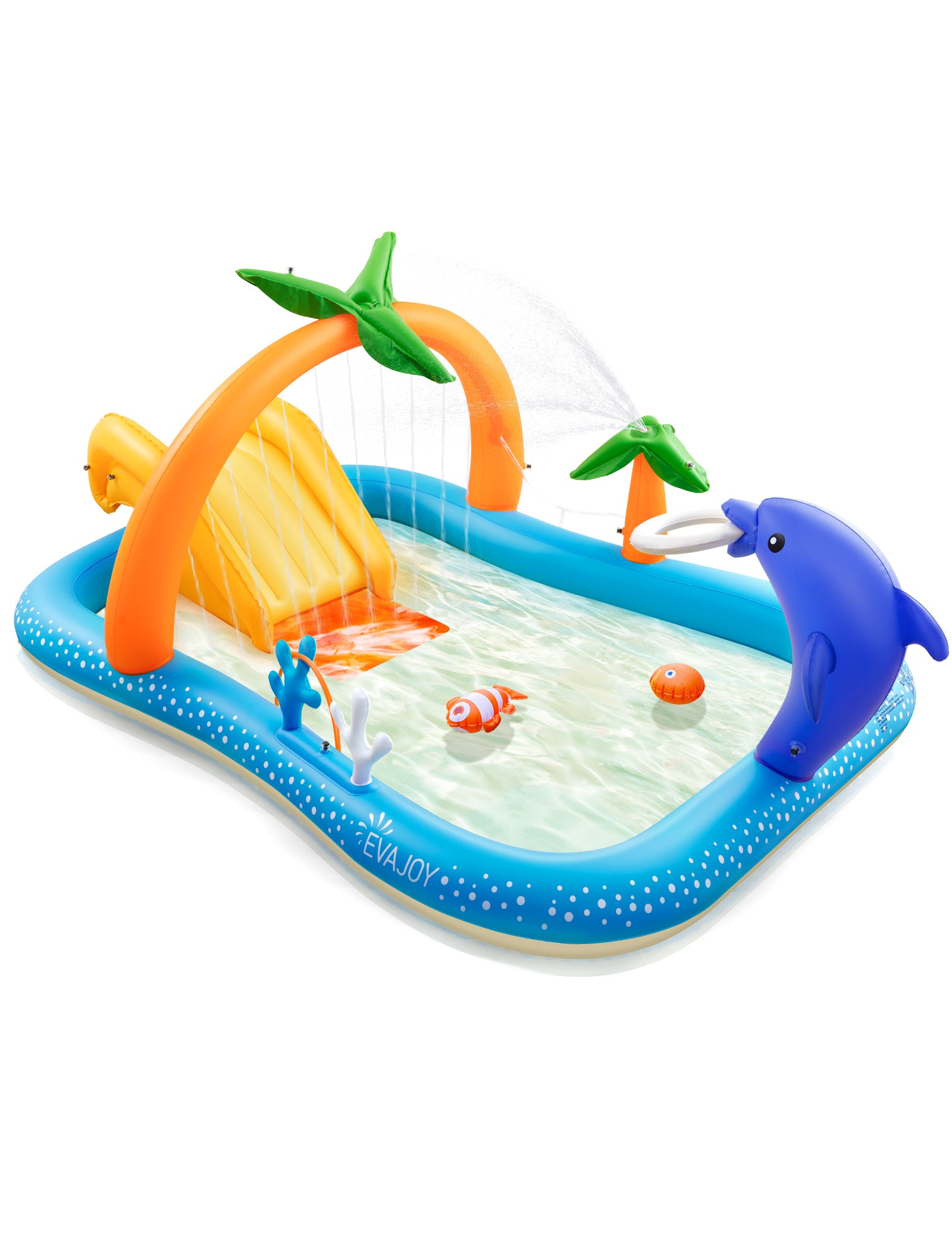 Sable Inflatable Pool, 95 x 75 x 40in Rectangular Swimming Pool for Toddlers, Kids, Family, Above Ground, Backyard, Outdoor